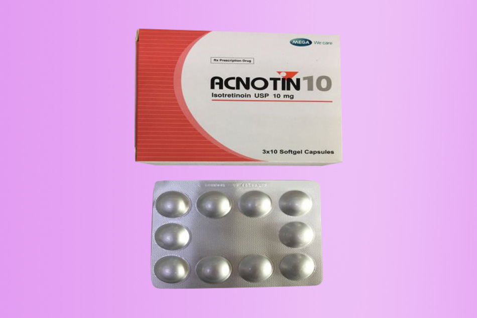 Hình ảnh hộp thuốc Acnotin 10mg 