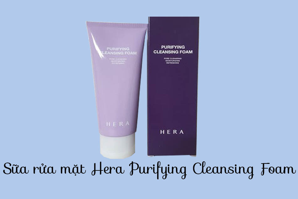 Vỏ và sản phẩm Sữa rửa mặt Hera Purifying Cleansing Foam 